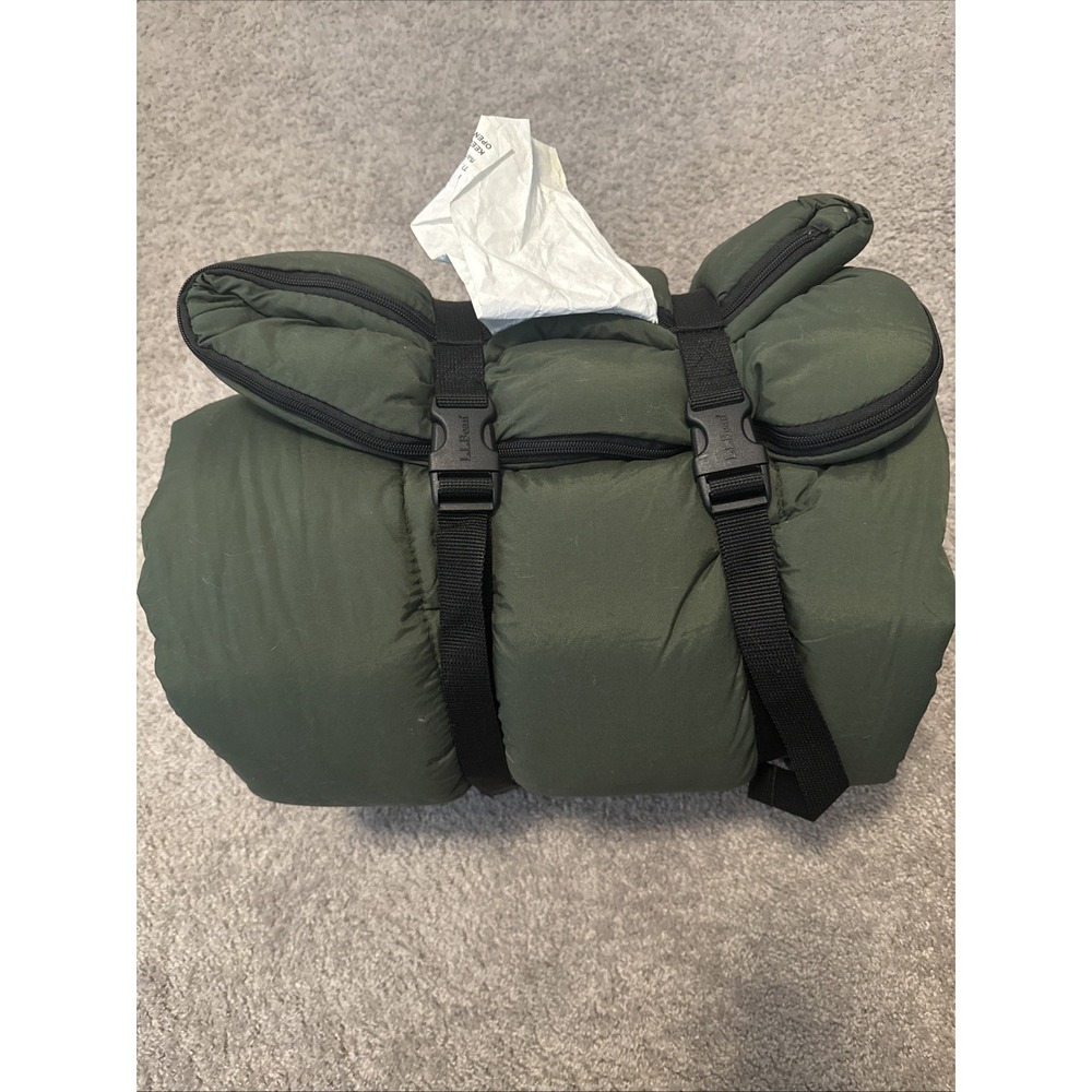 Vintage LL Bean Sleeping Hunter Green Bag 40 Degree Camp Bag